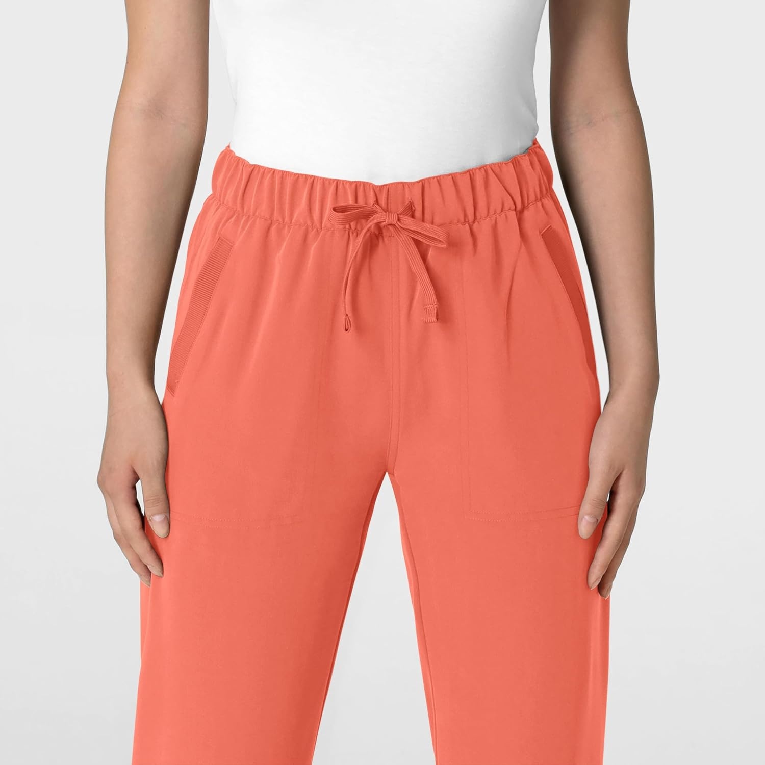 image:imageWink Womens Womens Stovepipe HighLow Hem Scrub PantSugar Coral