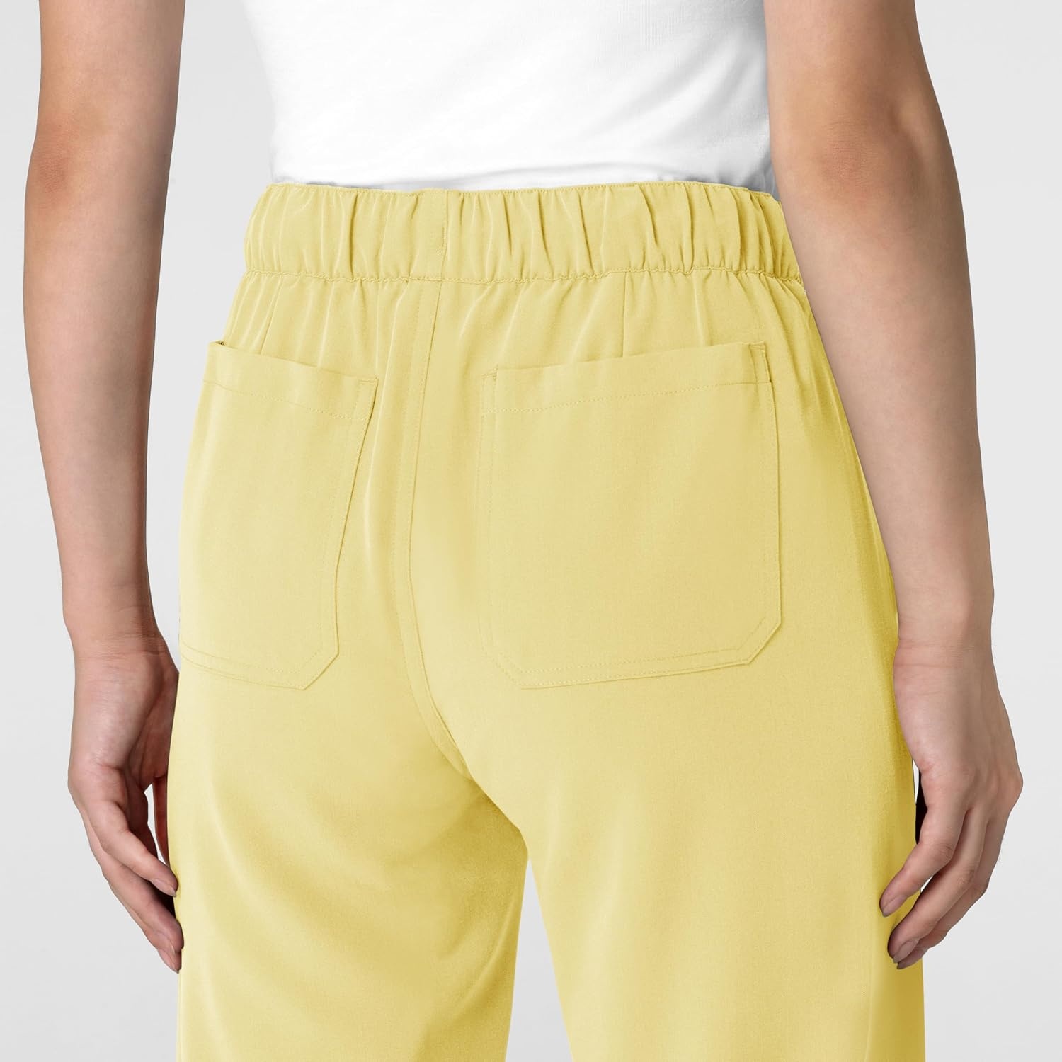 image:imageWink Womens Womens Stovepipe HighLow Hem Scrub PantSunshine Yellow
