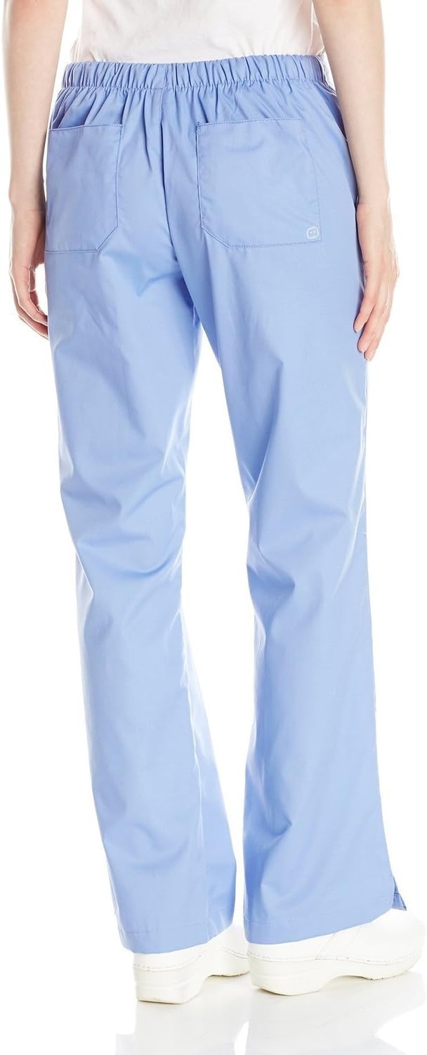 image:imageWink WonderWORK Womens Flare Leg Scrub Pant Ceil Blue XL PET