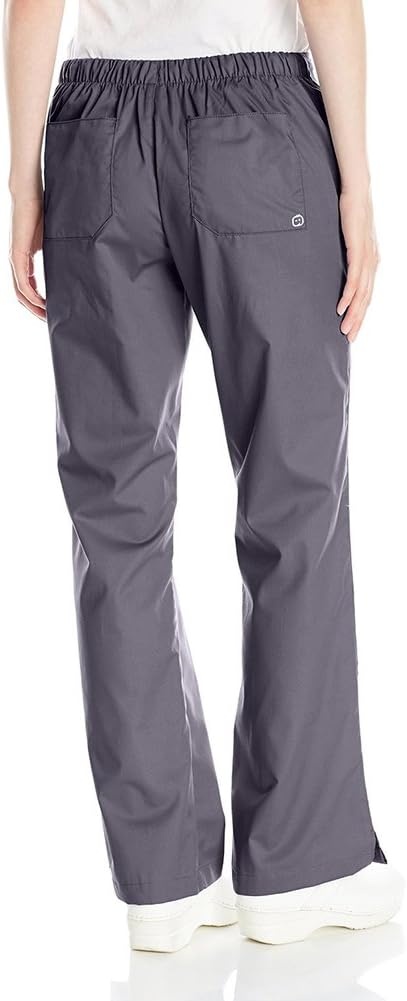 image:imageWink WonderWORK Womens Flare Leg Scrub Pant Pewter S TAL