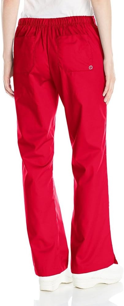 image:imageWink WonderWORK Womens Flare Leg Scrub Pant Red M