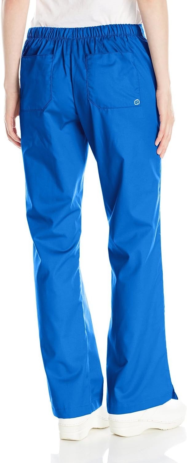image:imageWink WonderWORK Womens Flare Leg Scrub Pant Royal XS