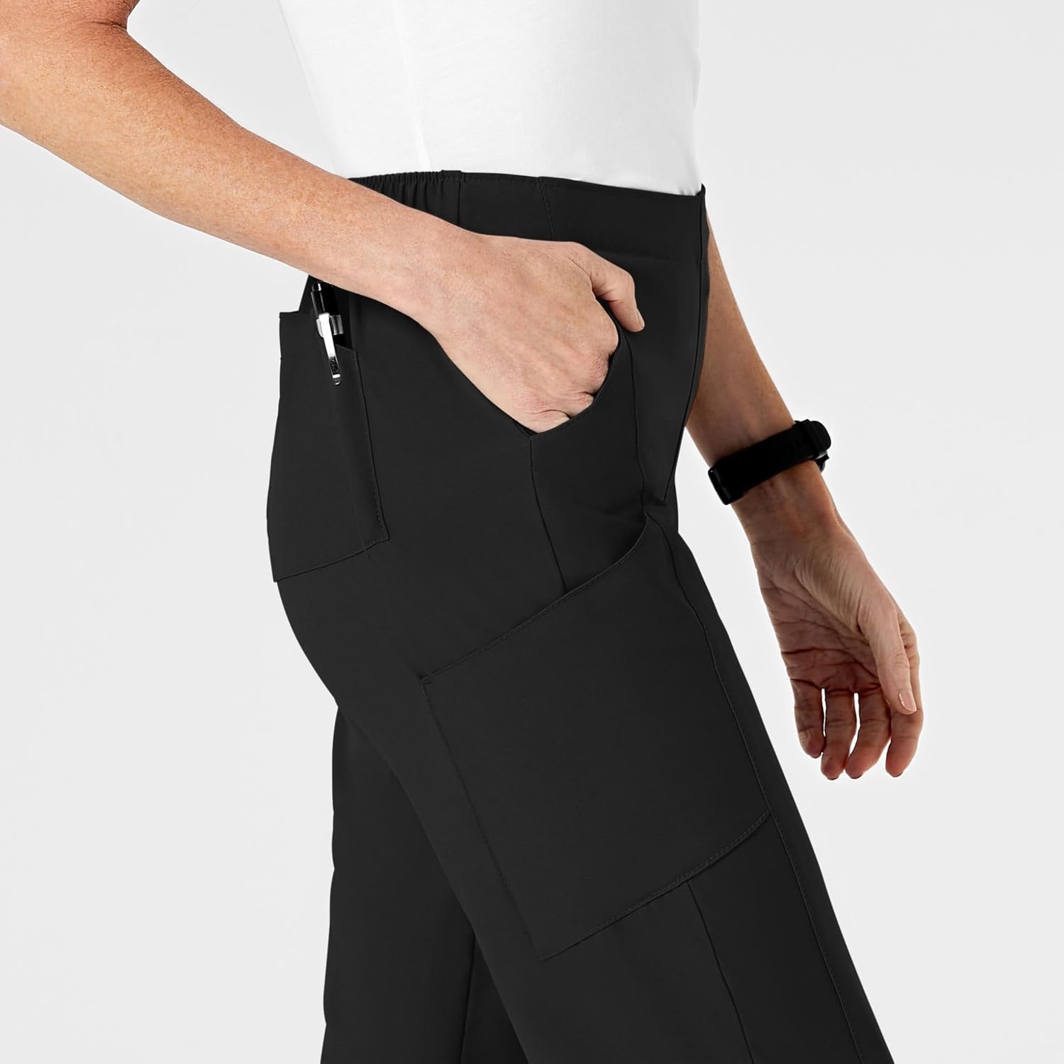 image:imageWomens Flat Front Cargo PantBlack