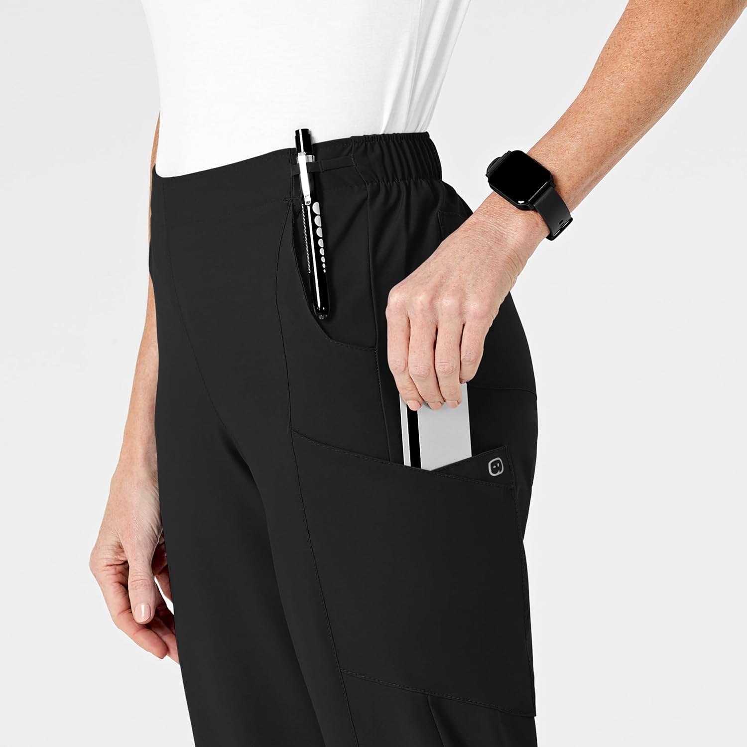 image:imageWomens Flat Front Cargo PantBlack