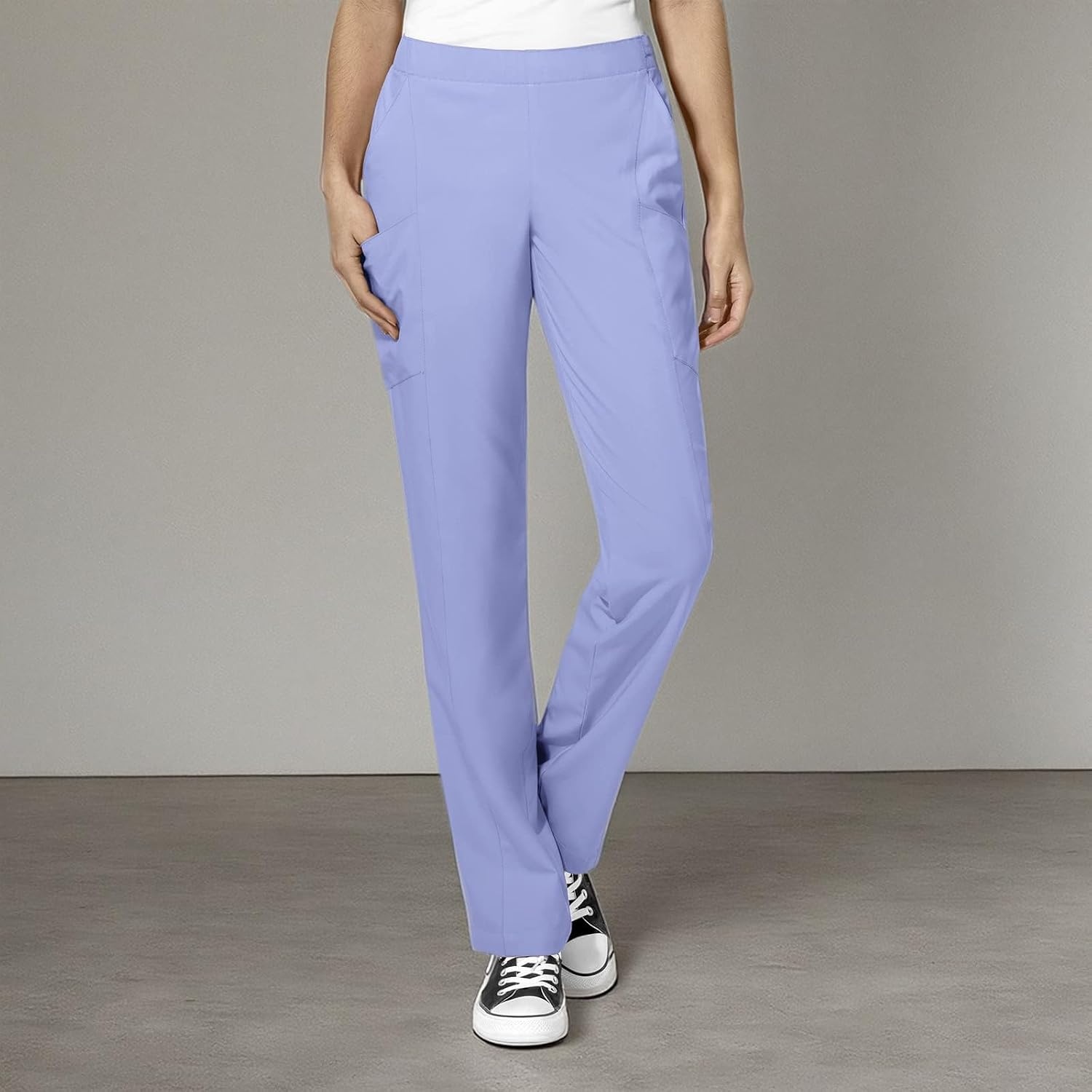 image:imageWomens Flat Front Cargo PantCeil Blue
