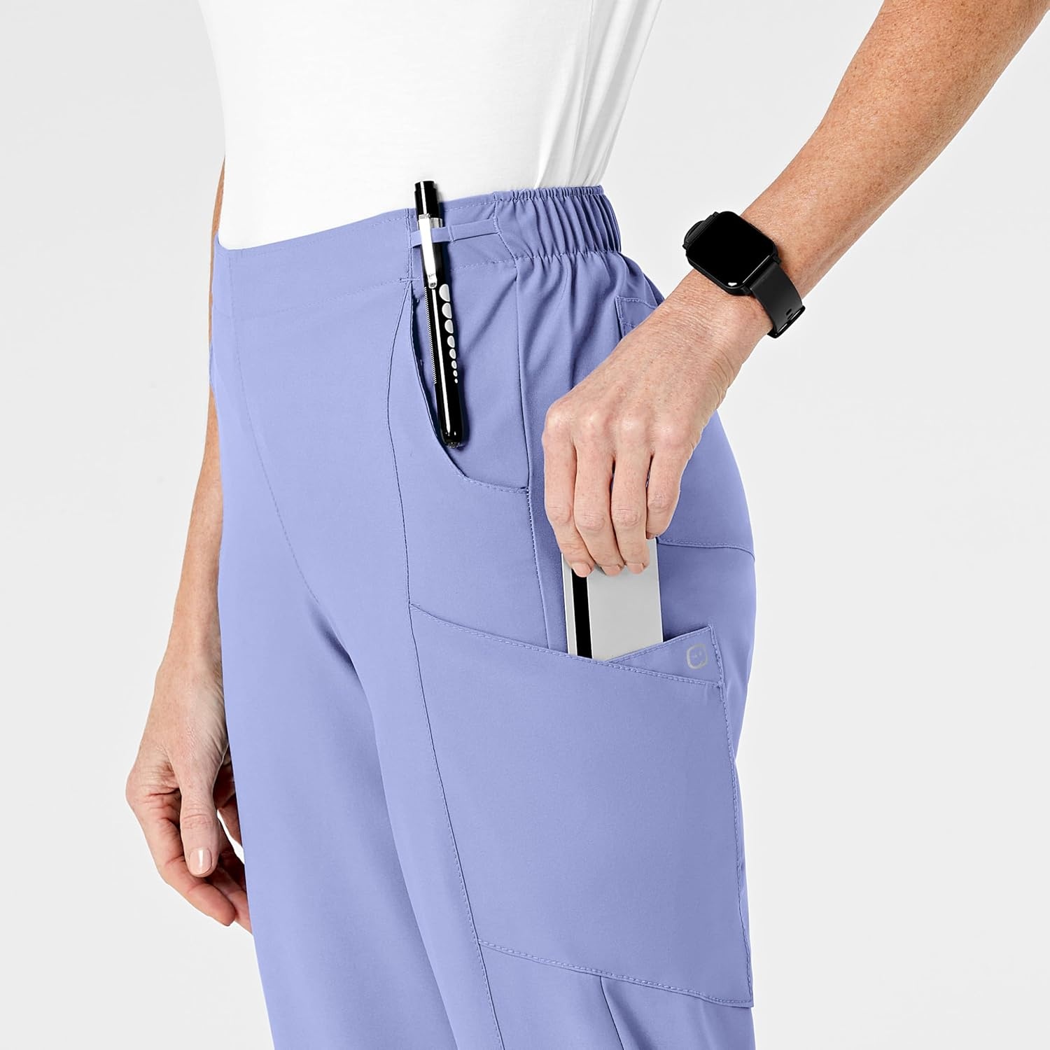 image:imageWomens Flat Front Cargo PantCeil Blue