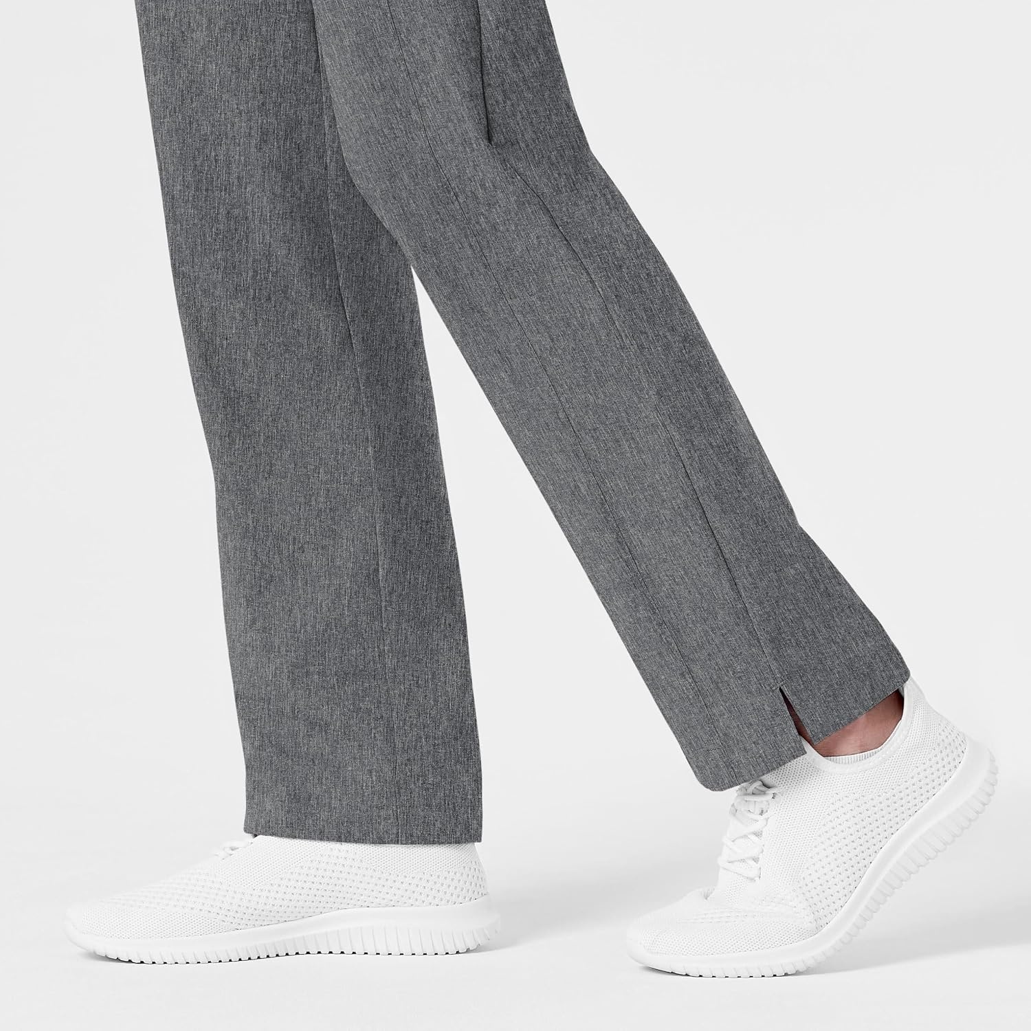 image:imageWomens Flat Front Cargo PantCharcoal Heather