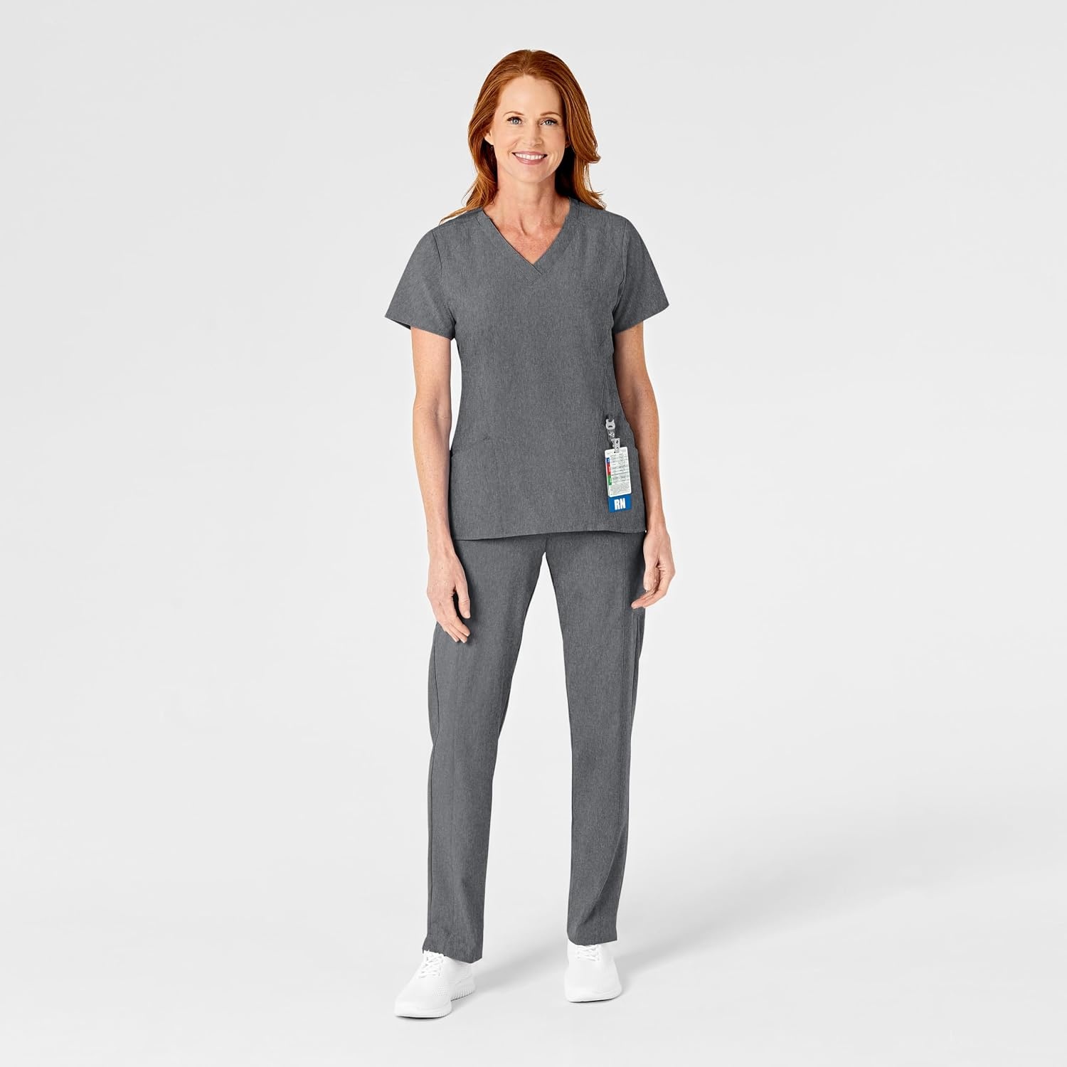 image:imageWomens Flat Front Cargo PantCharcoal Heather