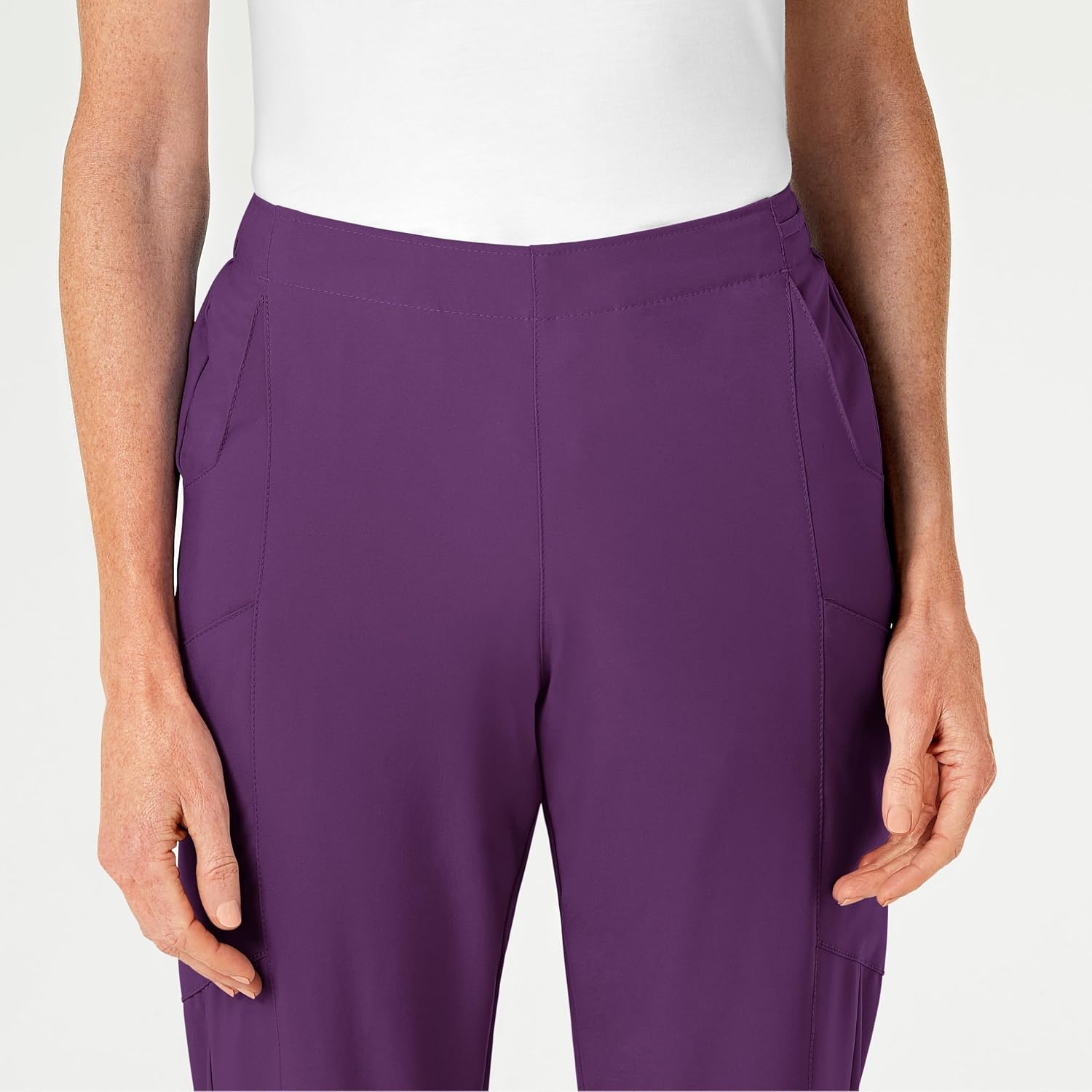 image:imageWomens Flat Front Cargo PantEggplant