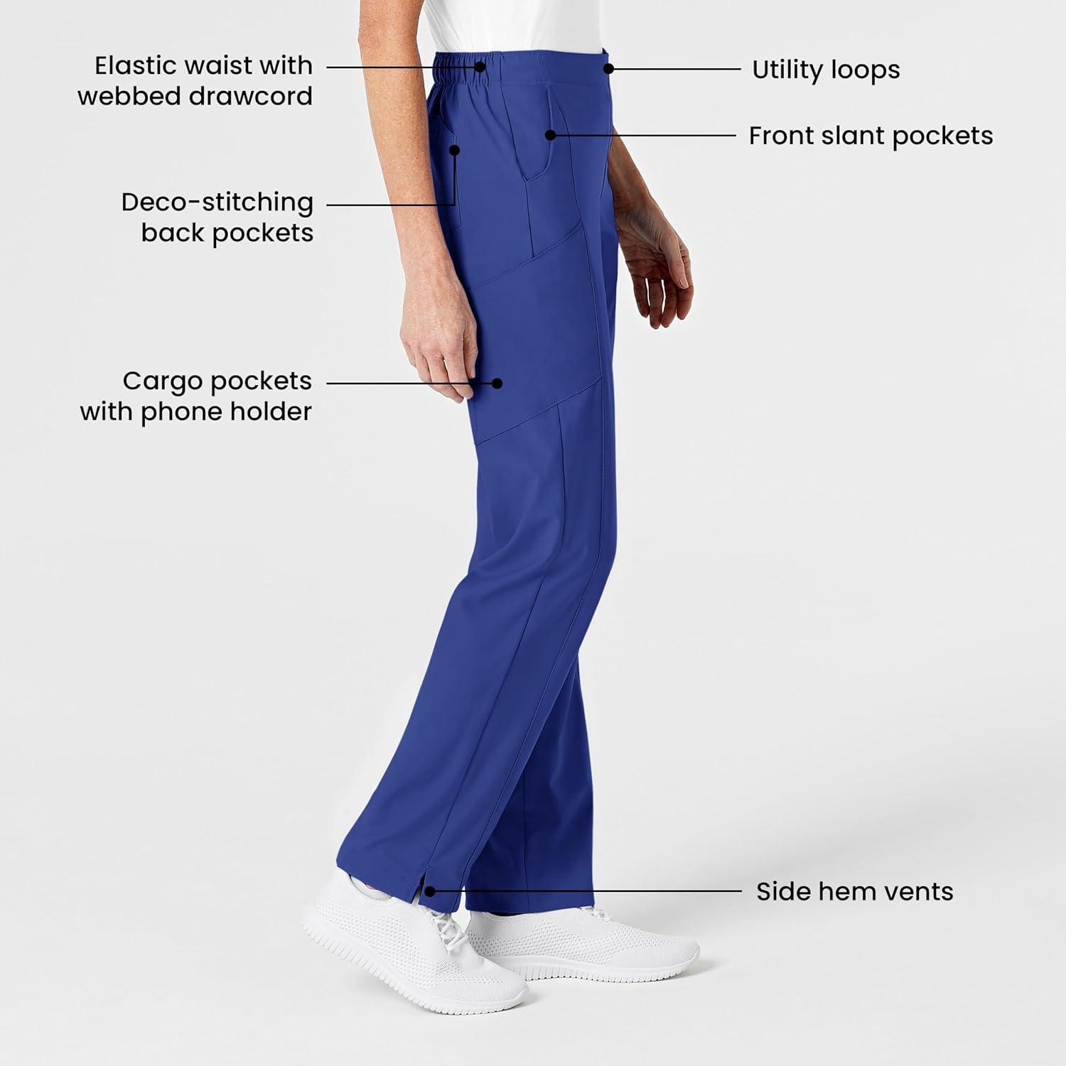 image:imageWomens Flat Front Cargo PantGalaxy Blue