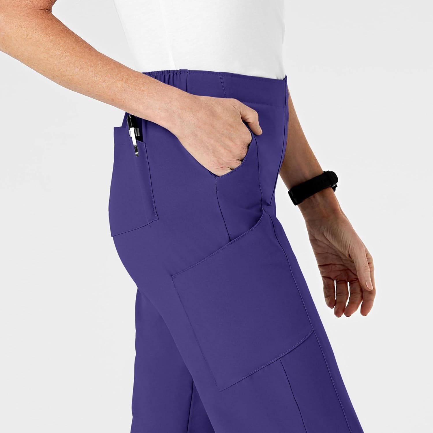 image:imageWomens Flat Front Cargo PantGrape