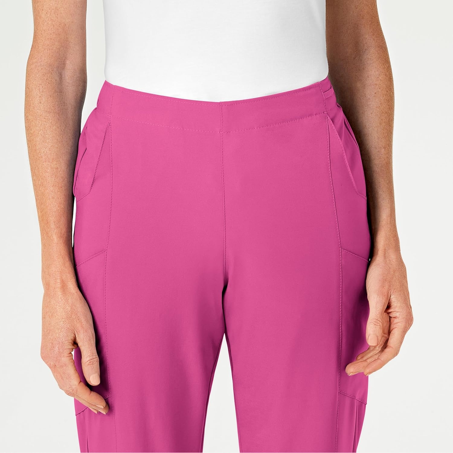 image:imageWomens Flat Front Cargo PantHot Pink