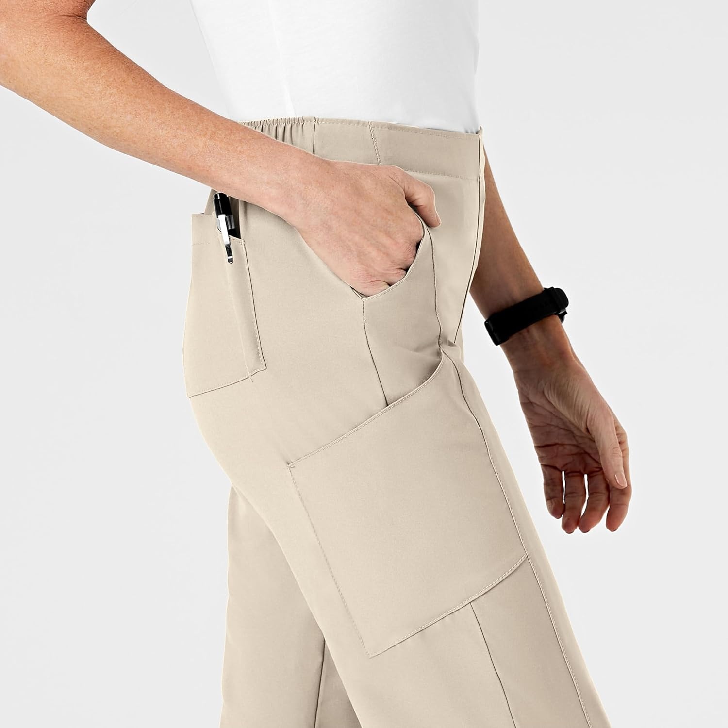image:imageWomens Flat Front Cargo PantKhaki
