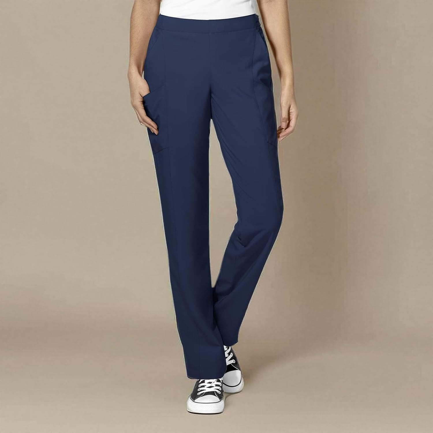 image:imageWomens Flat Front Cargo PantNavy