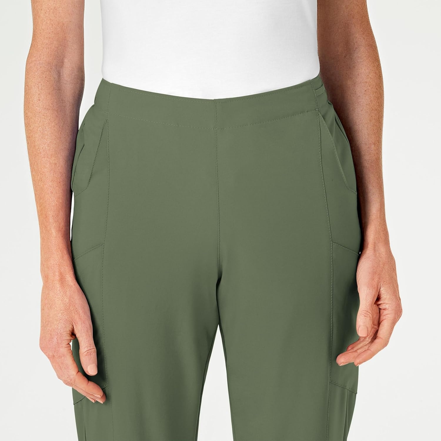 image:imageWomens Flat Front Cargo PantOlive