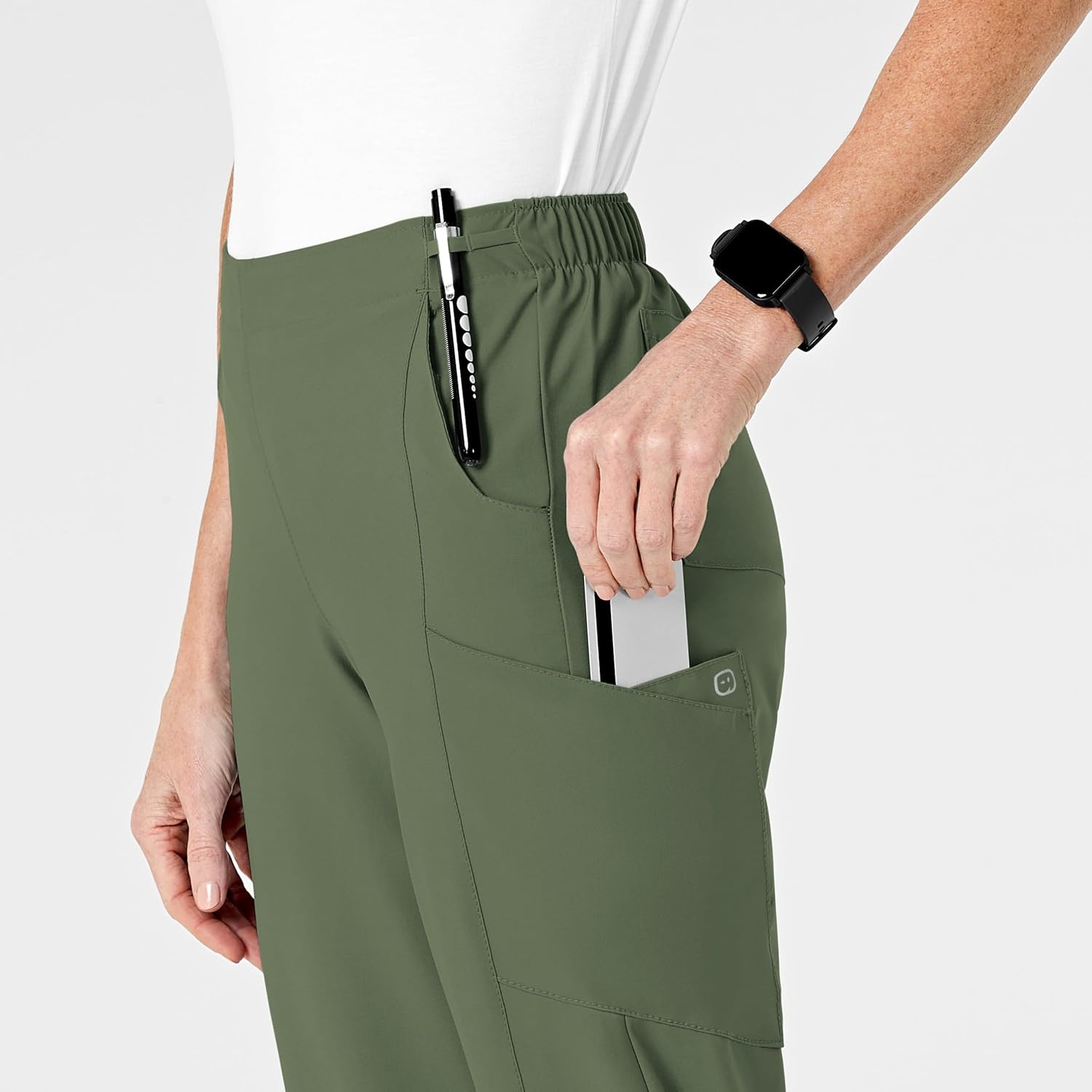 image:imageWomens Flat Front Cargo PantOlive