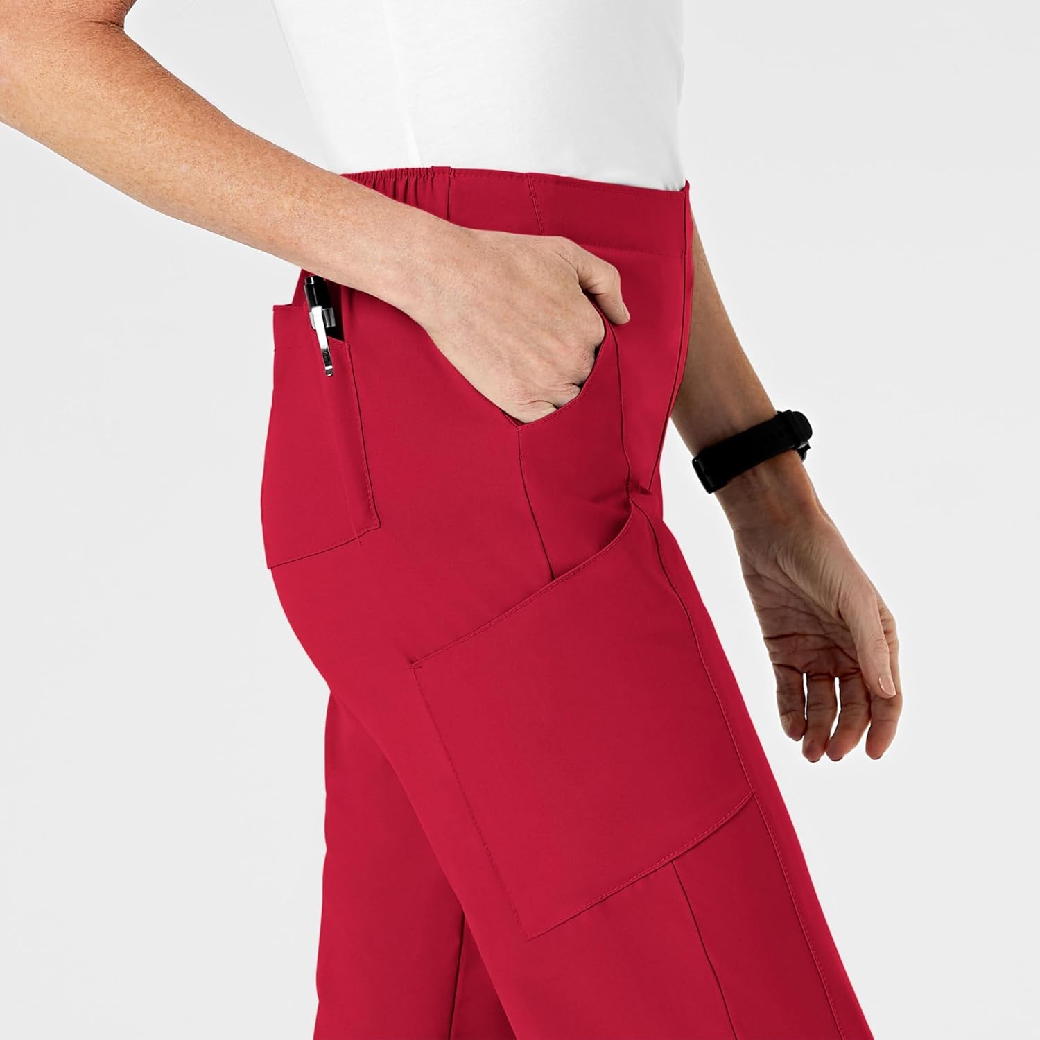 image:imageWomens Flat Front Cargo PantRed