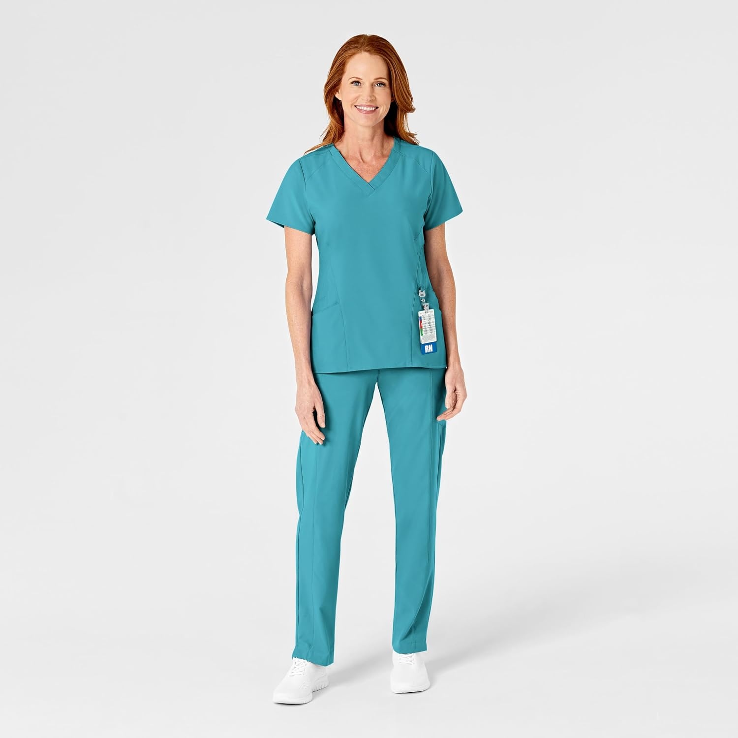 image:imageWomens Flat Front Cargo PantTeal Blue