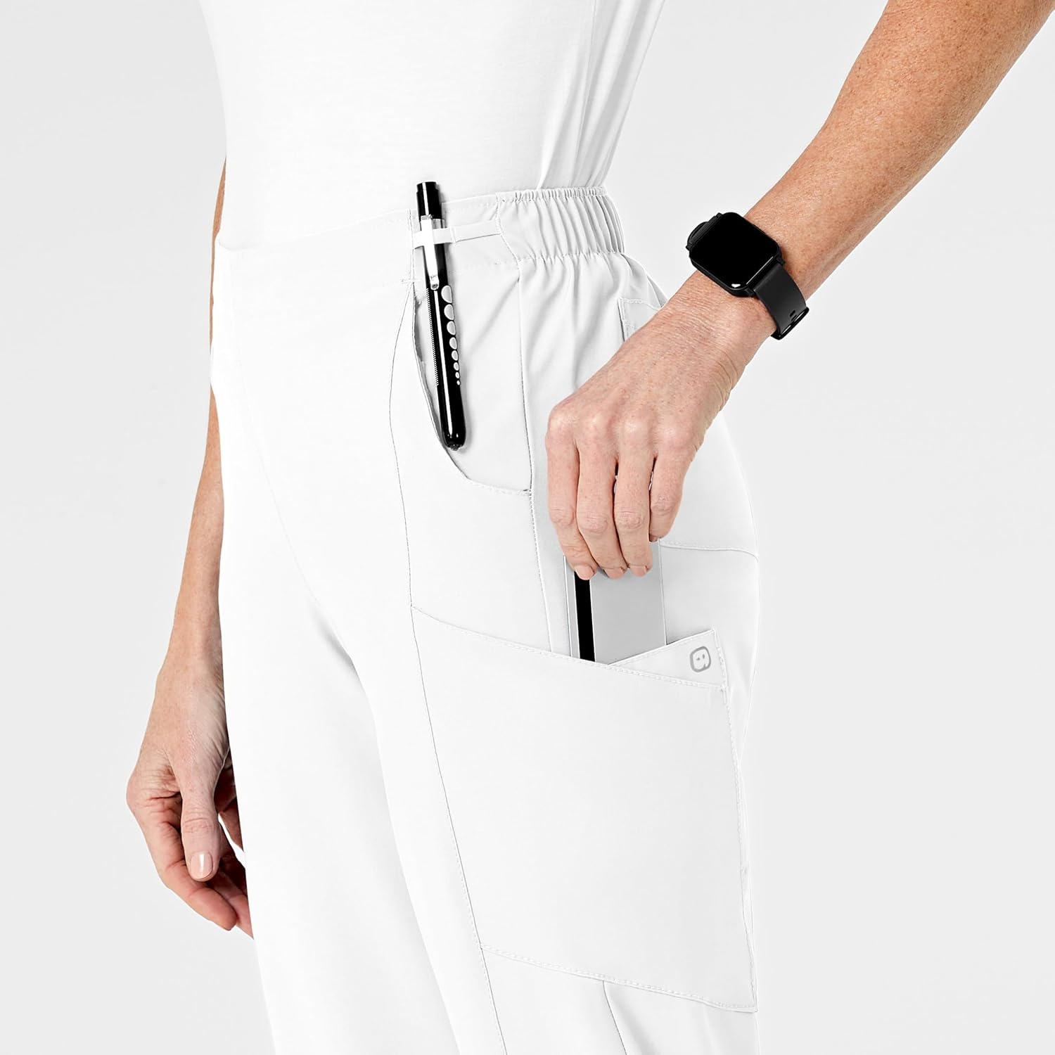 image:imageWomens Flat Front Cargo PantWhite