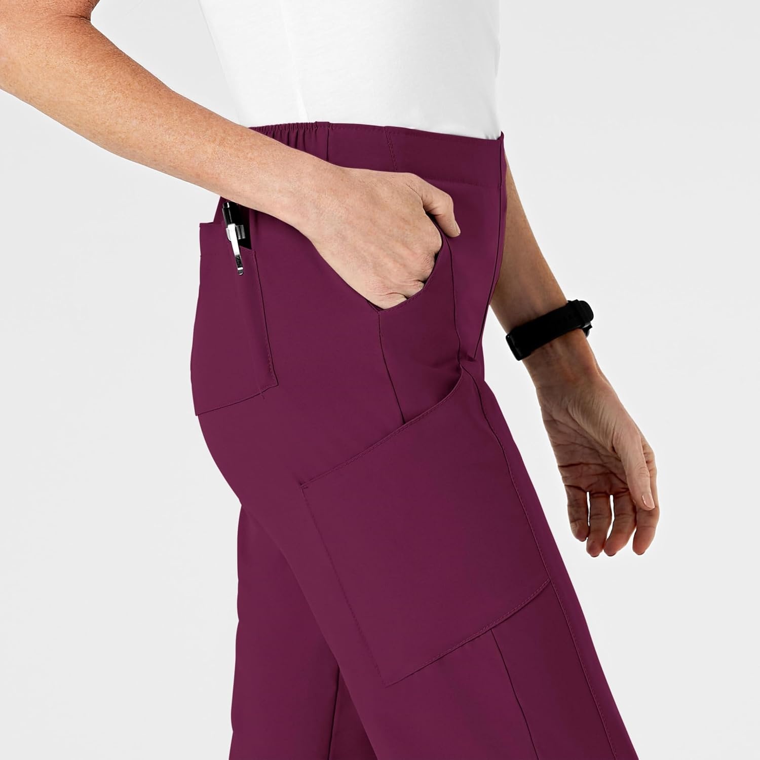 image:imageWomens Flat Front Cargo PantWine
