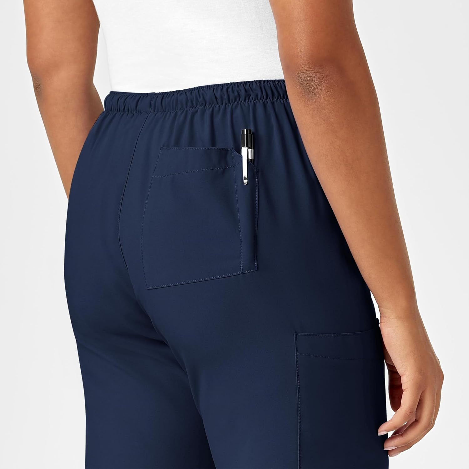 image:imageWonderWink W123 Womens Drawstring Scrub Pant Navy 1X