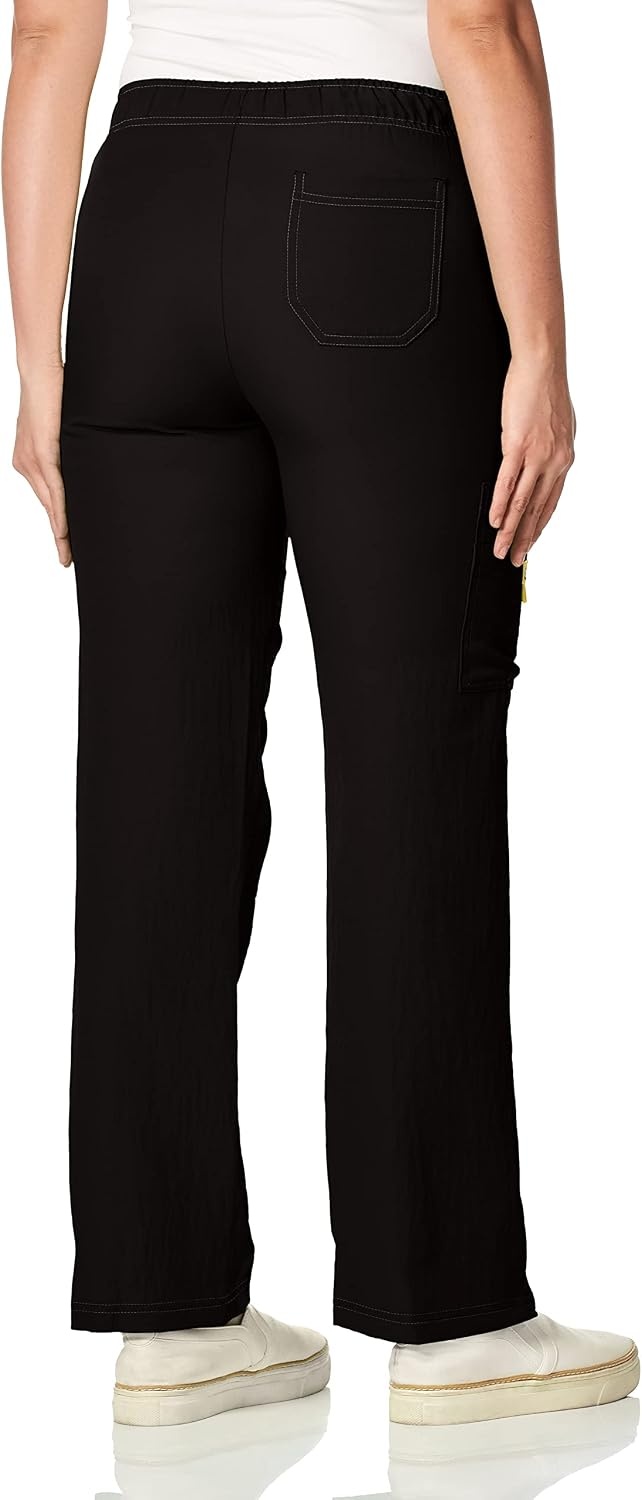 image:imageWonderWink Womens Petite FourStretch Sporty Cargo Scrub Pant PetiteBlack