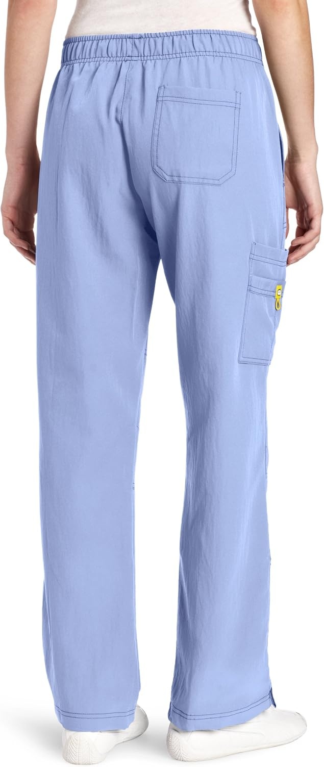 image:imageWonderWink Womens Petite FourStretch Sporty Cargo Scrub Pant PetiteCeil Blue
