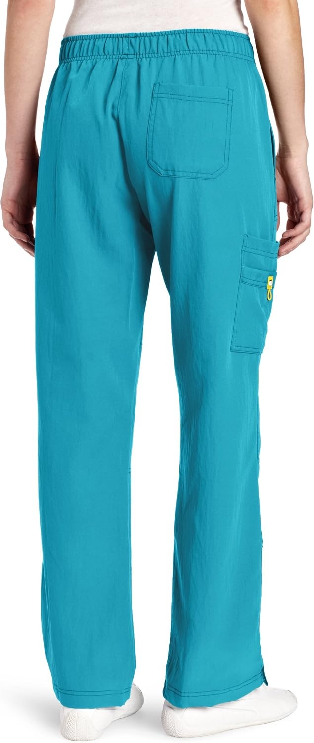 image:imageWonderWink Womens Petite FourStretch Sporty Cargo Scrub Pant PetiteReal Teal