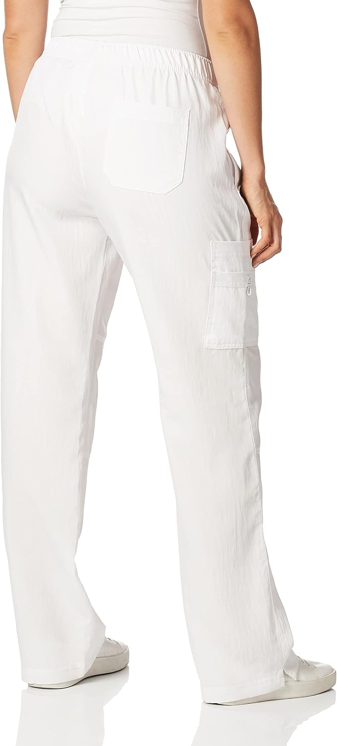 image:imageWonderWink Womens Petite FourStretch Sporty Cargo Scrub Pant PetiteWhite