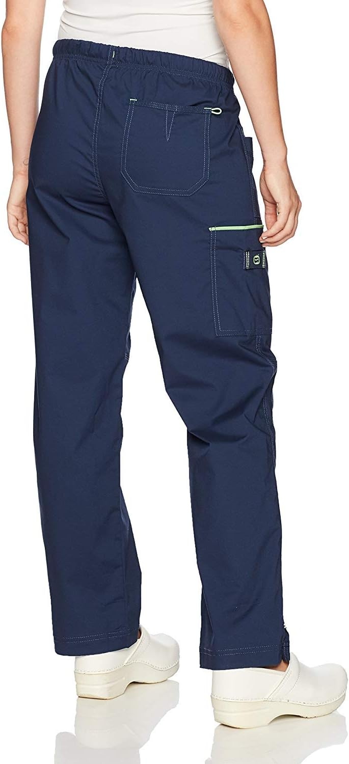 image:imageWonderWink Womens Wonderflex Joy Denim Style Staight Leg Scrub PantNavy