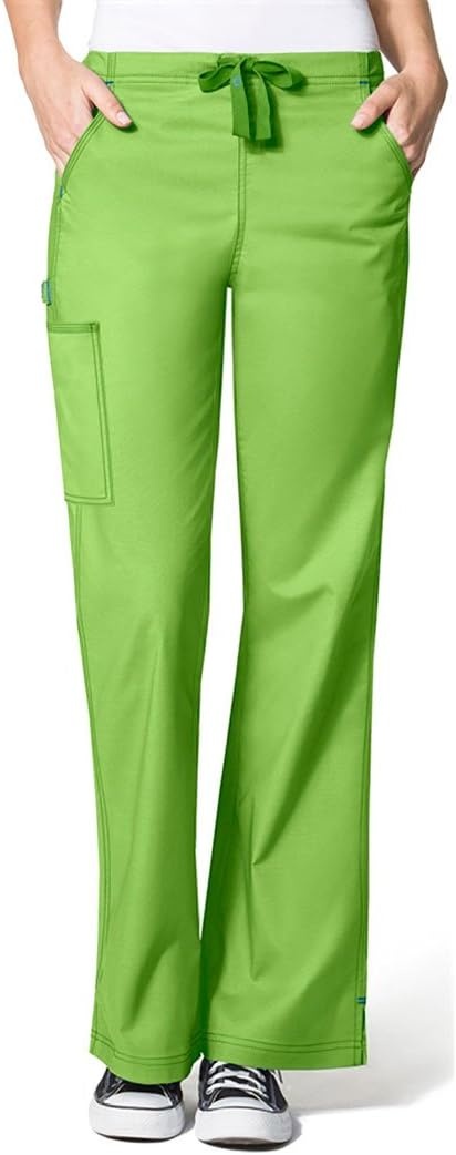image:imageWonderWink Womens Wonderflex Joy Denim Style Staight Leg Scrub PantPapaya