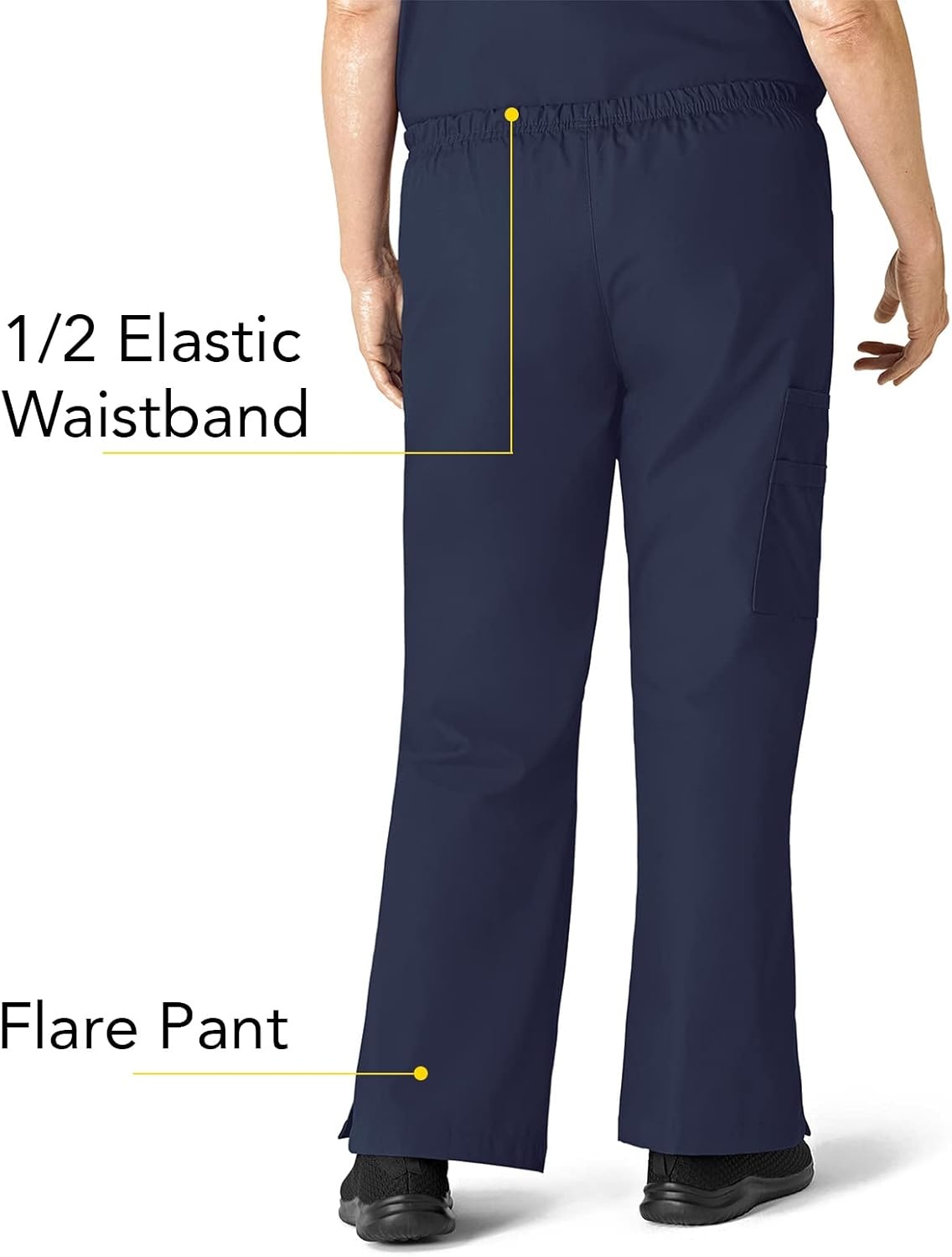 image:imageWonderWink womens Flare Leg Cargo Pant Navy XSmall