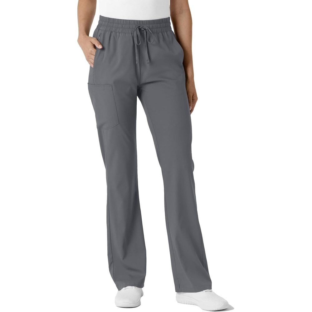 image:imageWINK Scrubs for Women Boundless Bootcut Pants with Drawstring and 6 PocketsPewter