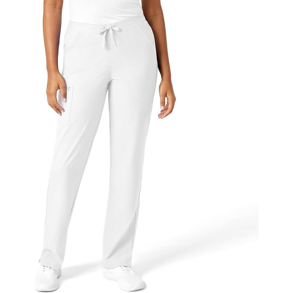 image:imageWINK W123 Womens Drawstring Scrub PantWhite