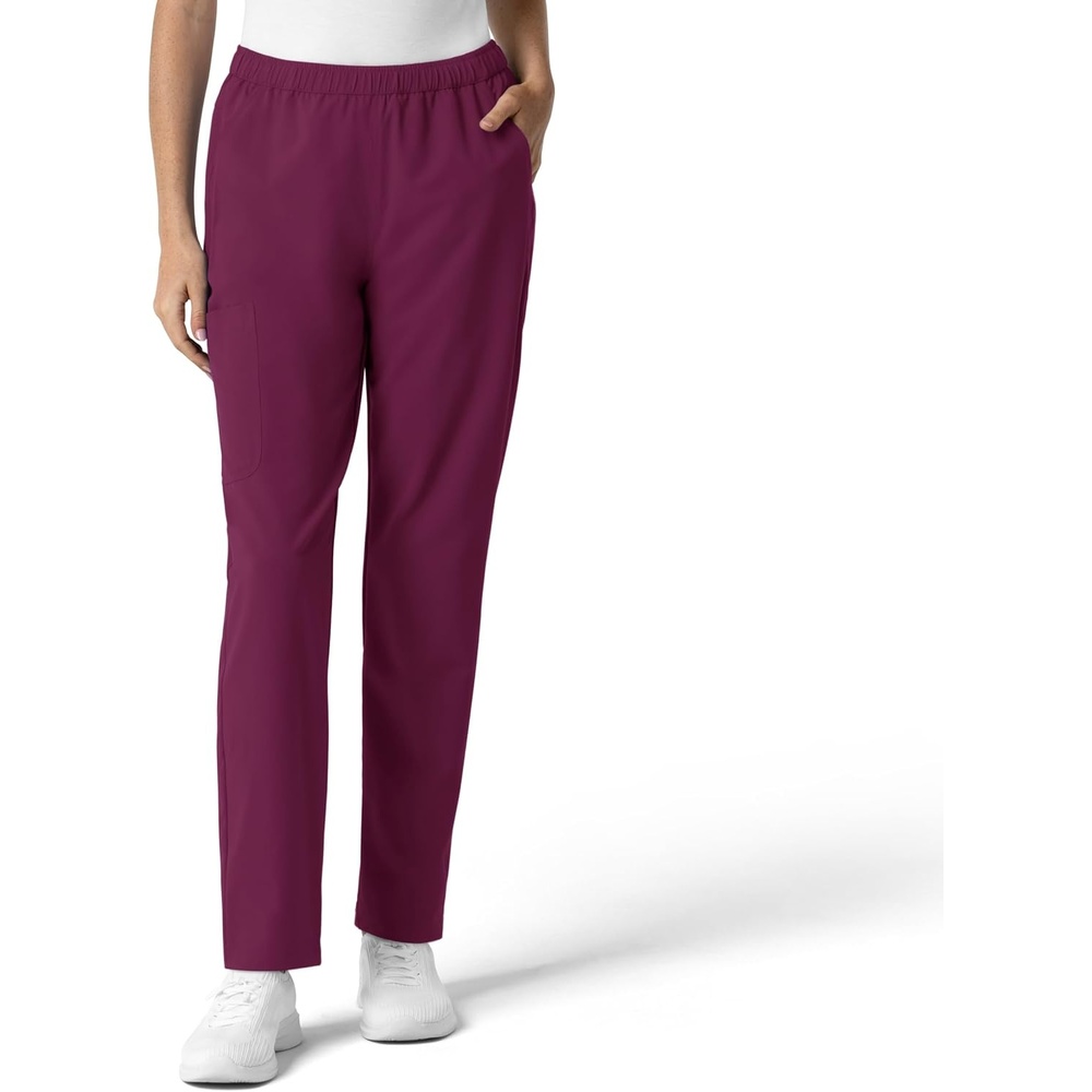 image:imageWink NURTUR Womens Slim Leg Scrub PantWine