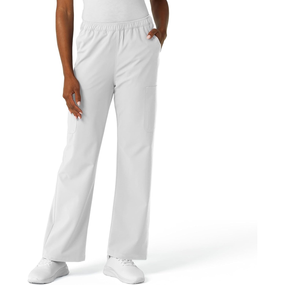 image:imageWink NURTUR Womens Straight Leg Cargo Scrub Pant White 3XL