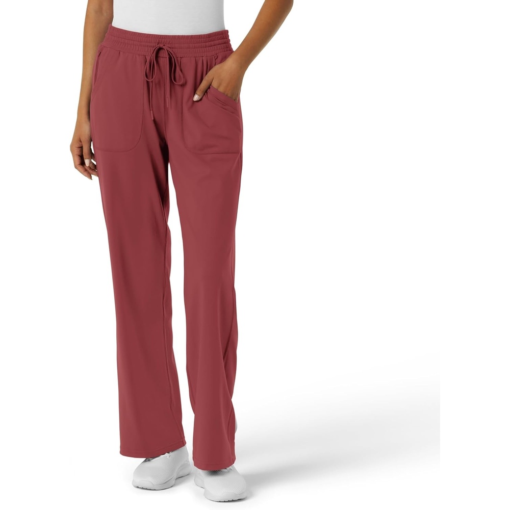 image:imageWink Renew Knit Womens Wide Leg Scrub PantRuby