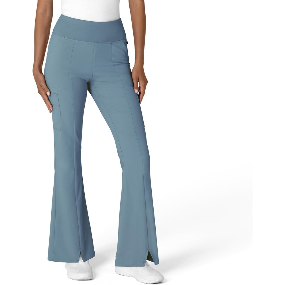 image:imageWink Scrubs for Women Renew Cargo Flare Pants with 7 PocketsElemental Blue