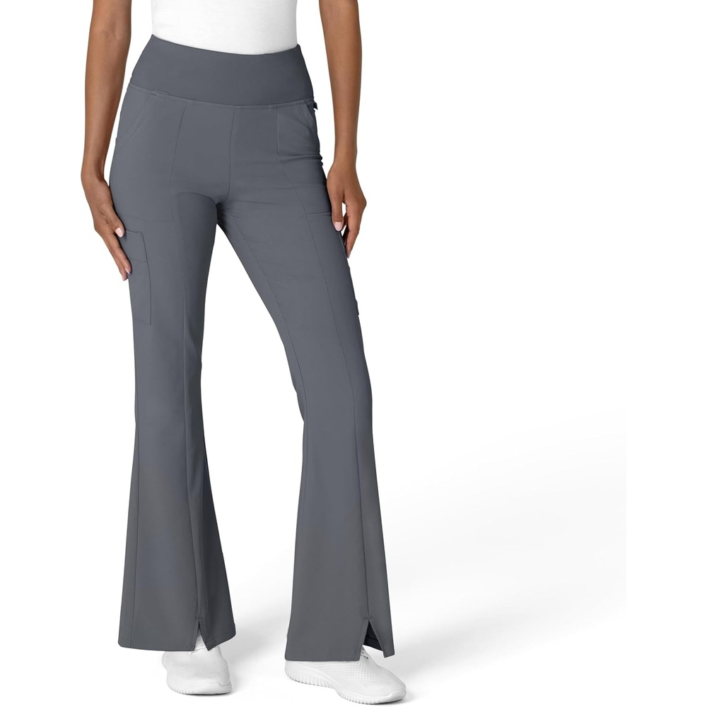 image:imageWink Scrubs for Women Renew Cargo Flare Pants with 7 PocketsPewter