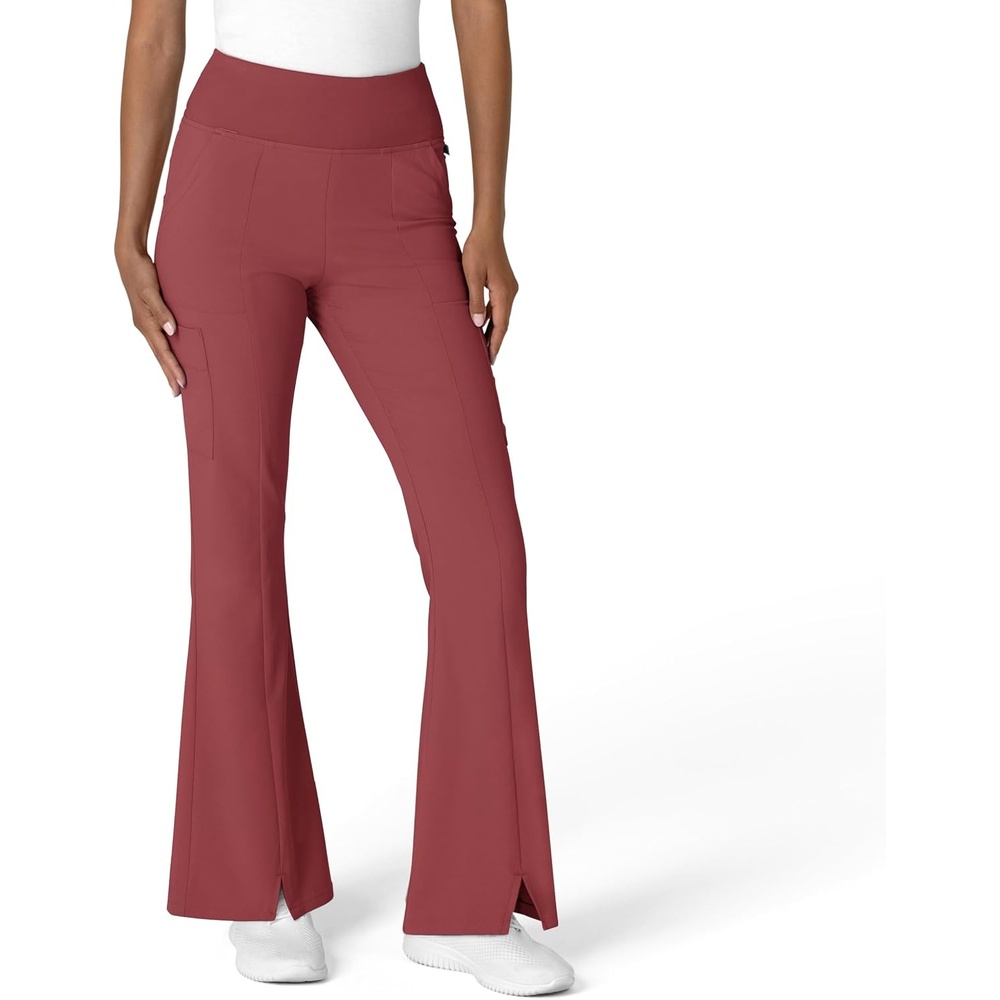 image:imageWink Scrubs for Women Renew Cargo Flare Pants with 7 PocketsRuby