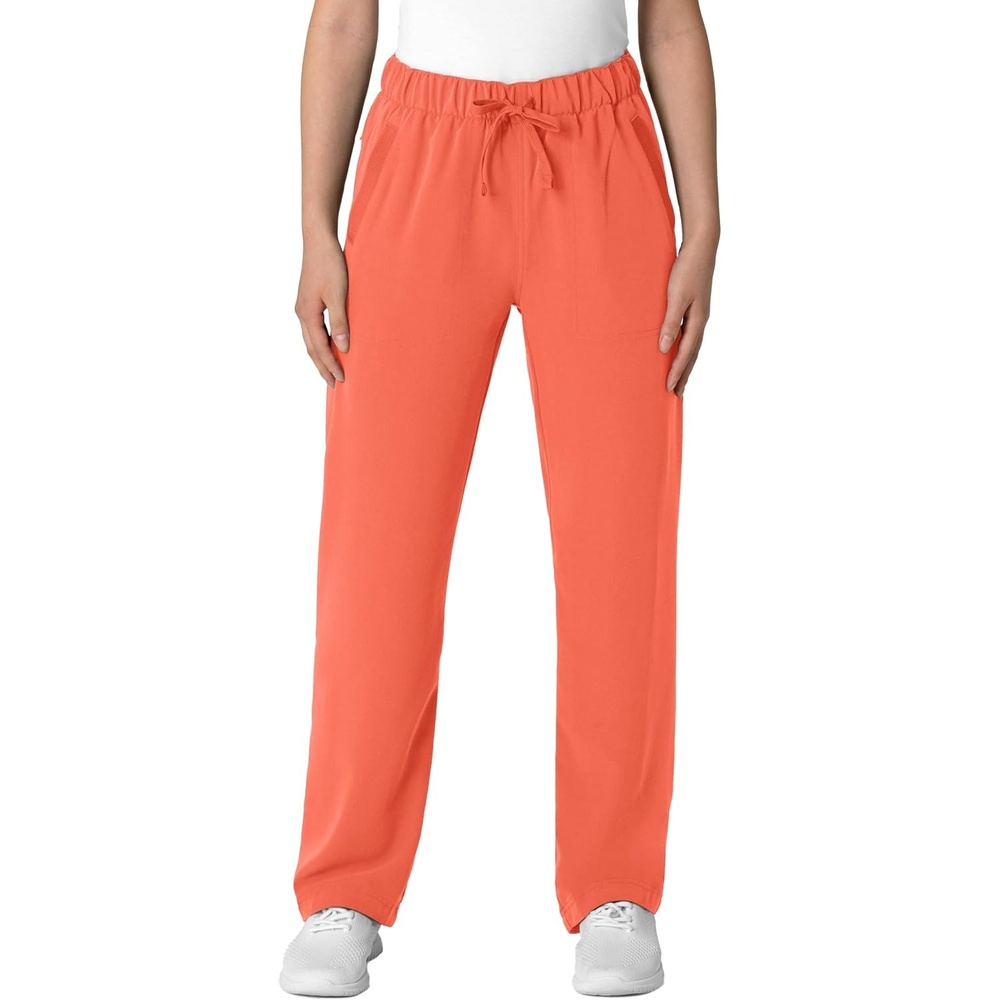 image:imageWink Womens Womens Stovepipe HighLow Hem Scrub PantSugar Coral