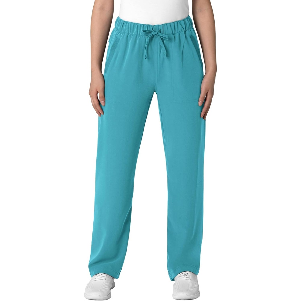 image:imageWink Womens Womens Stovepipe HighLow Hem Scrub PantTeal Blue