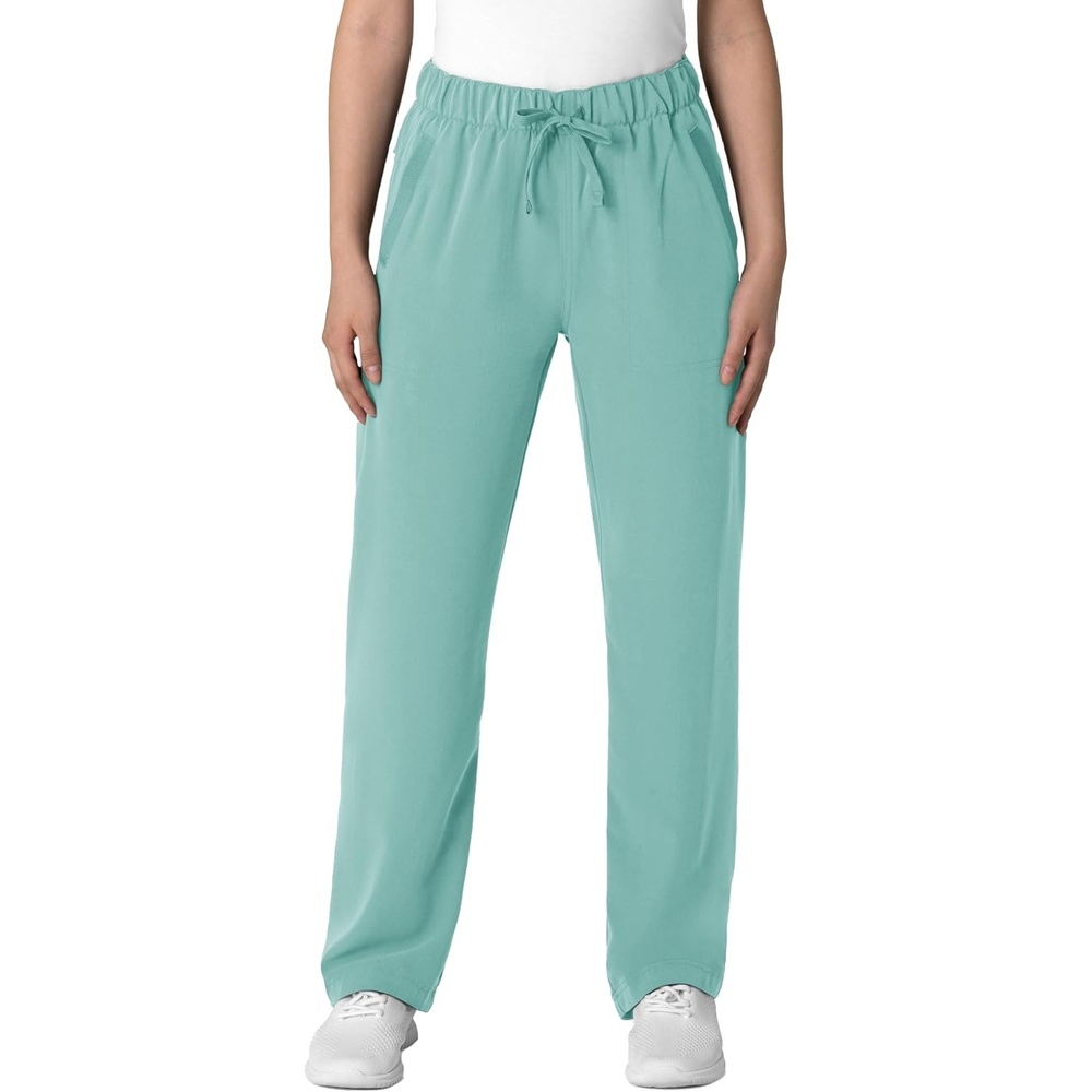 image:imageWink Womens Womens Stovepipe HighLow Hem Scrub PantTurquoise
