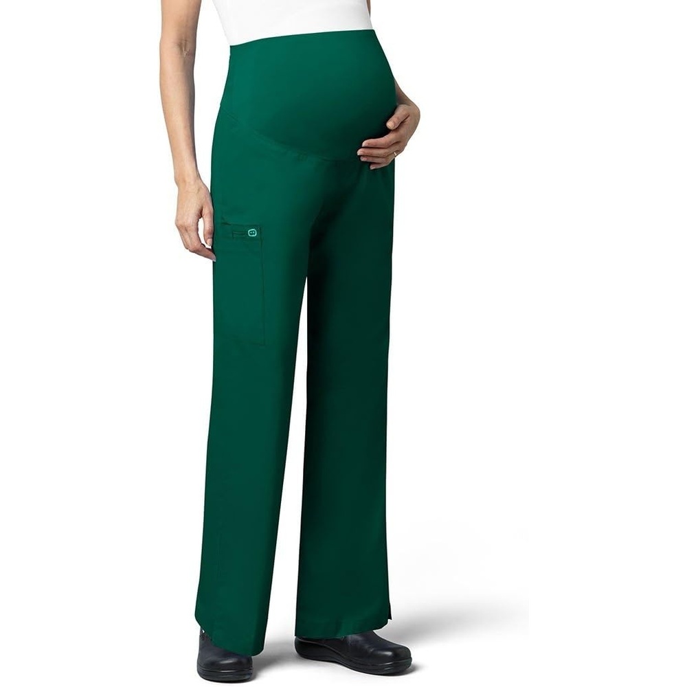 image:imageWink WonderWORK Maternity Cargo Scrub Pant Hunter XS