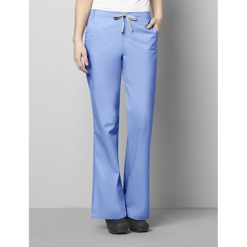 image:imageWink WonderWORK Womens Flare Leg Scrub Pant Ceil Blue S