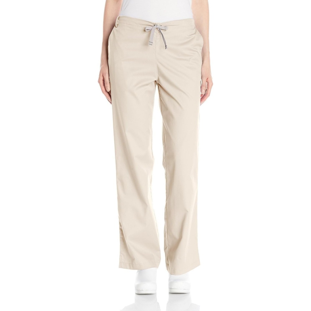 image:imageWink WonderWORK Womens Flare Leg Scrub Pant Khaki S