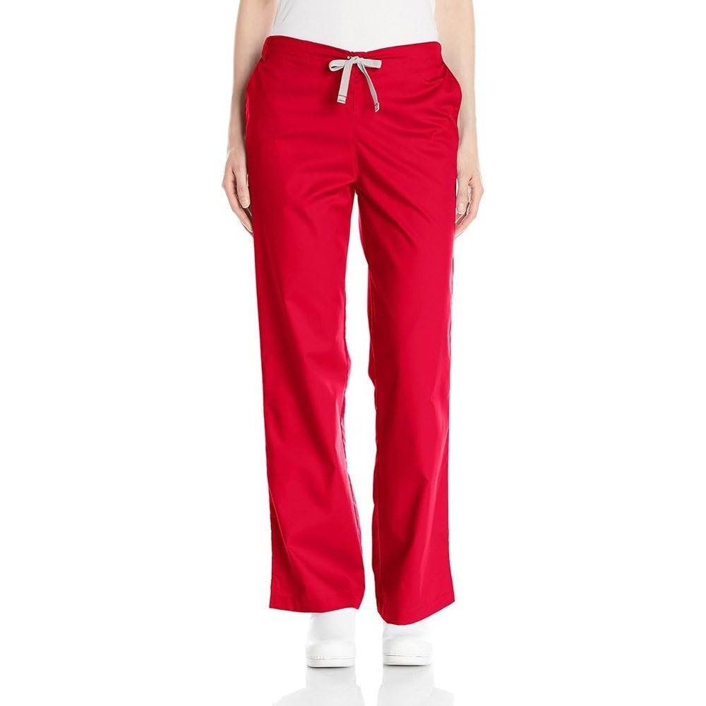 image:imageWink WonderWORK Womens Flare Leg Scrub Pant Red L