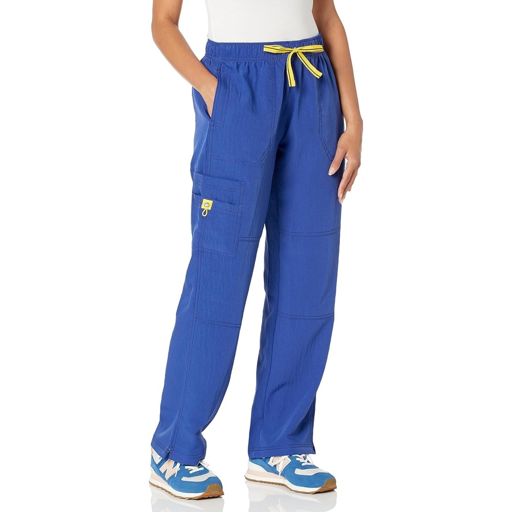 image:imageWonderWink Womens Petite FourStretch Sporty Cargo Scrub Pant PetiteCaribbean Blue