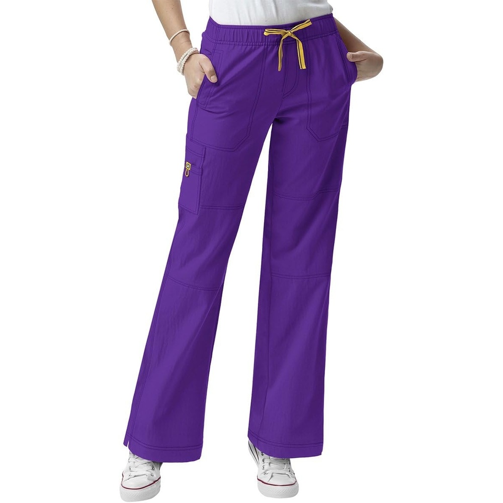 image:imageWonderWink Womens Petite FourStretch Sporty Cargo Scrub Pant PetiteElectric Voilet