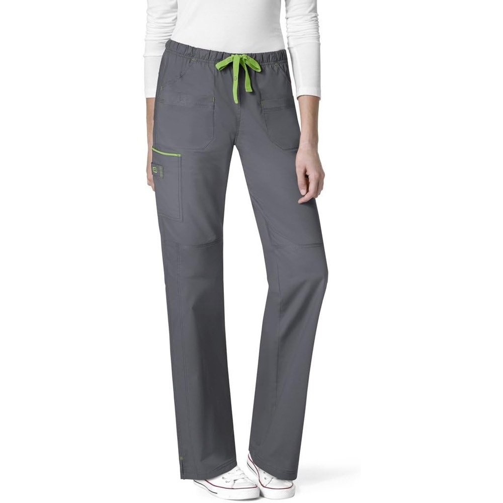 image:imageWonderWink Womens Wonderflex Joy Denim Style Staight Leg Scrub PantPewter